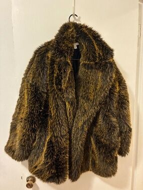 Faux fur Topshop Coat